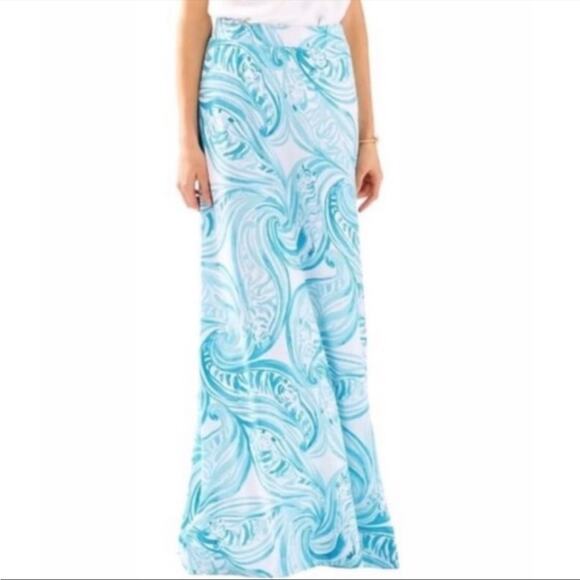 Lilly Pulitzer Sea Ruffles Nola maxi skirt